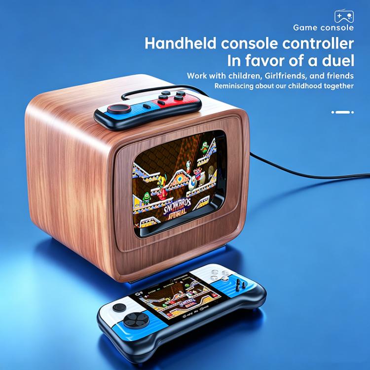 G9 3.0 inch Screen Portable Retro Handheld Video Game Console Built-in 600 Games, Model:Double(Blue) - Image 8