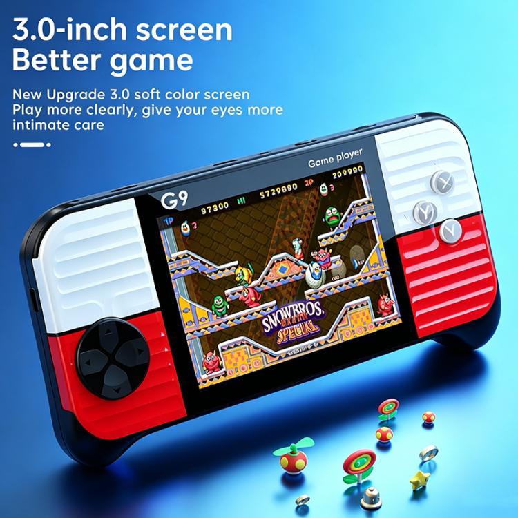 G9 3.0 inch Screen Portable Retro Handheld Video Game Console Built-in 600 Games, Model:Double(Red) - Image 10