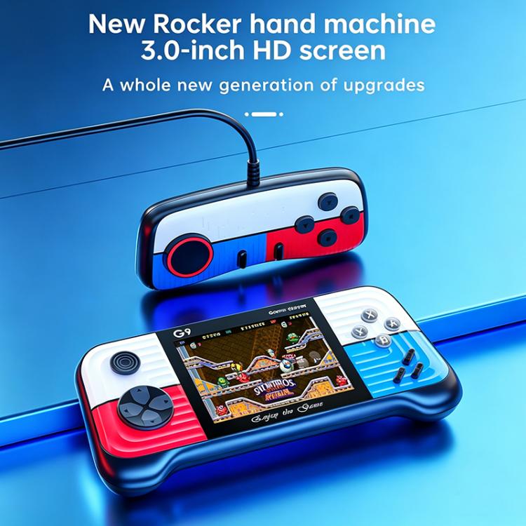 G9 3.0 inch Screen Portable Retro Handheld Video Game Console Built-in 600 Games, Model:Double(Red Blue) - Image 4