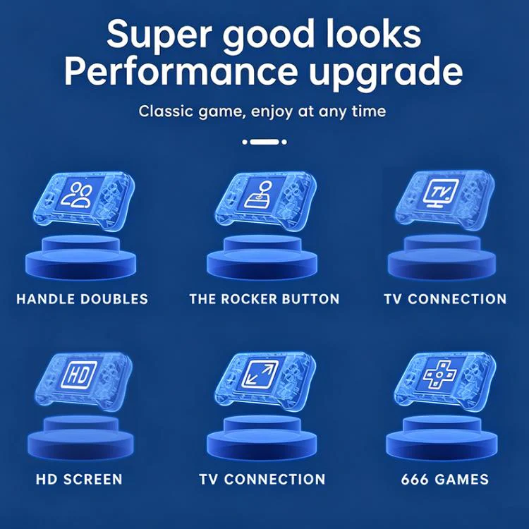 G9 3.0 inch Screen Portable Retro Handheld Video Game Console Built-in 600 Games, Model:Single(Blue) - Image 5