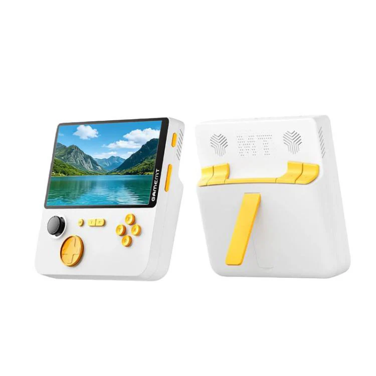GAMEMT E5 5 Inch HD Screen Retro Game Console Dual-Core Processor Handheld, Spec: Raw Machine Without Games(Yellow)