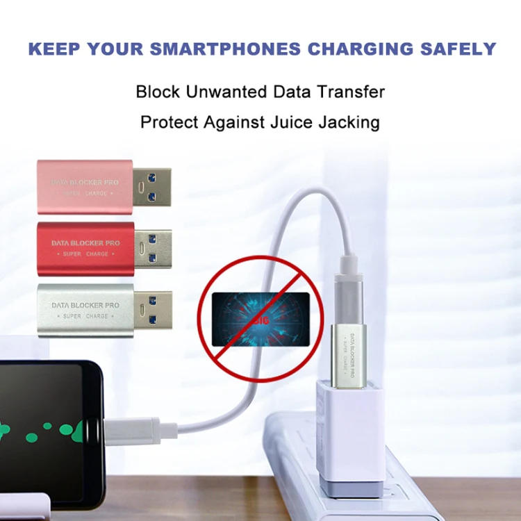 GE06 USB Data Blocker Fast Charging Connector(Black) - Image 3