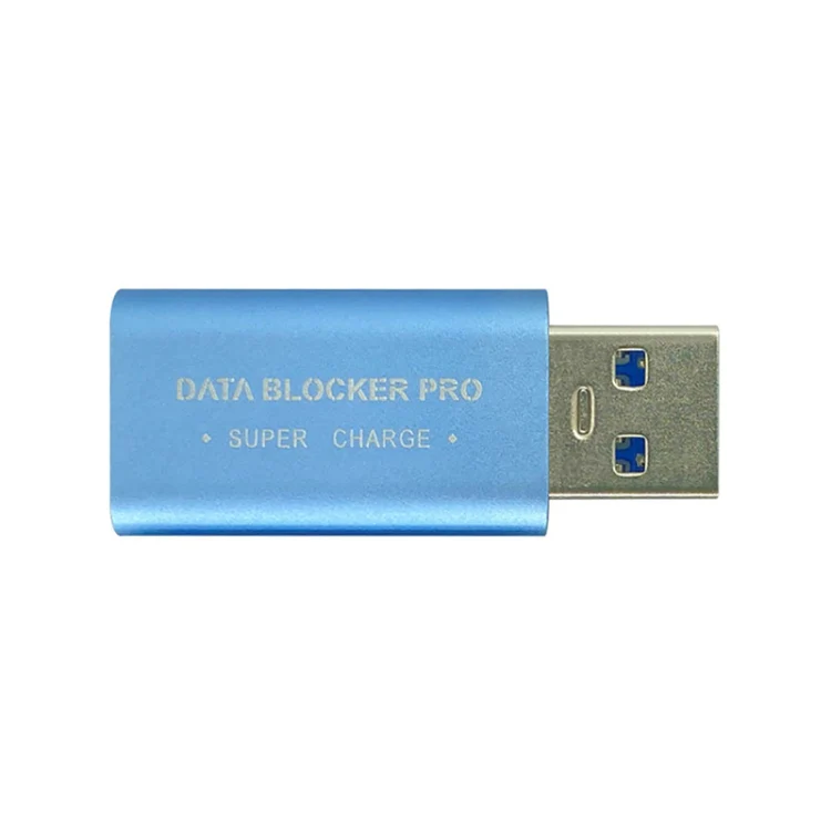GE06 USB Data Blocker Fast Charging Connector(Blue)