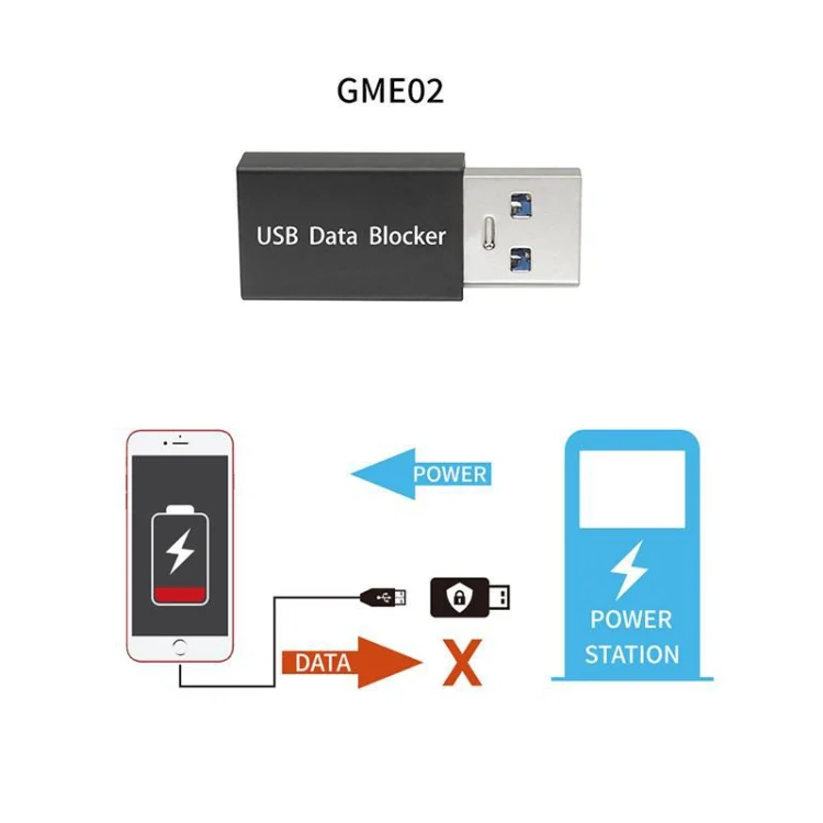 GEM02 USB Data Blocker Charging Connector(Silver) - Image 4
