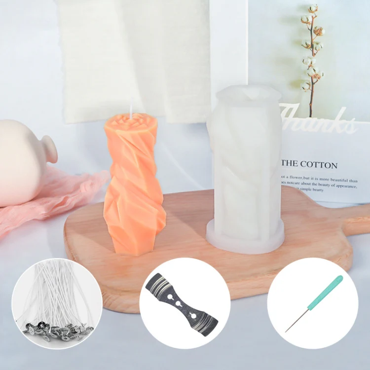 Geometric Scented Candle Silicone Mold, Specification: LZ-396+Tool Set
