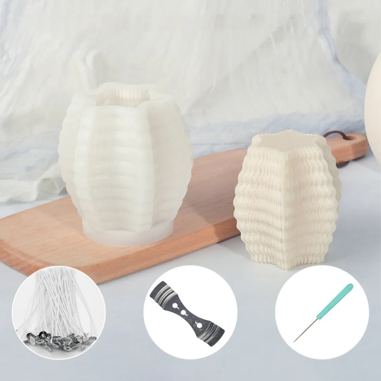 Geometric Scented Candle Silicone Mold, Specification: LZ-401+Tool Set