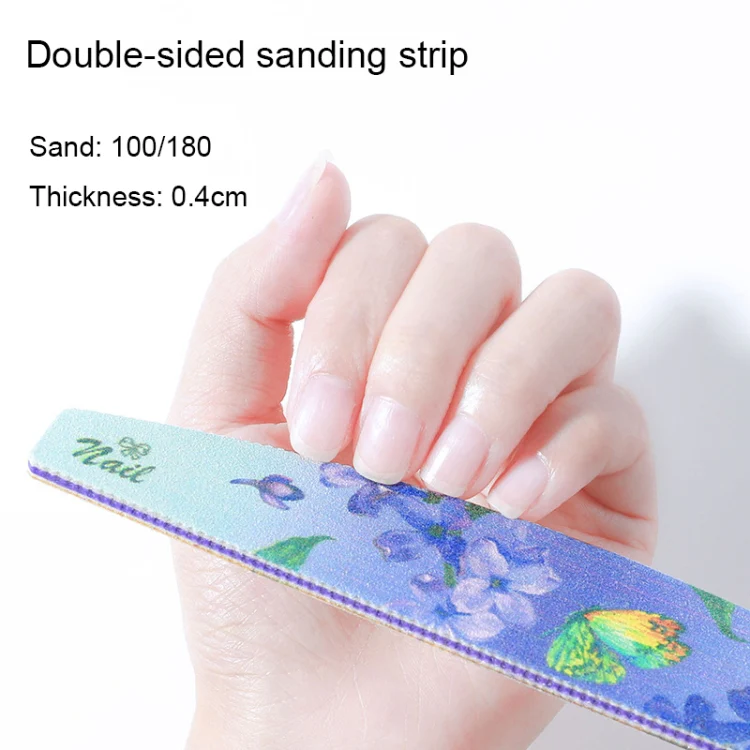 GJ0507 6 In 1 Nail Art Tools Polish Nails Scrub Strips(Flame Bird) - Image 4