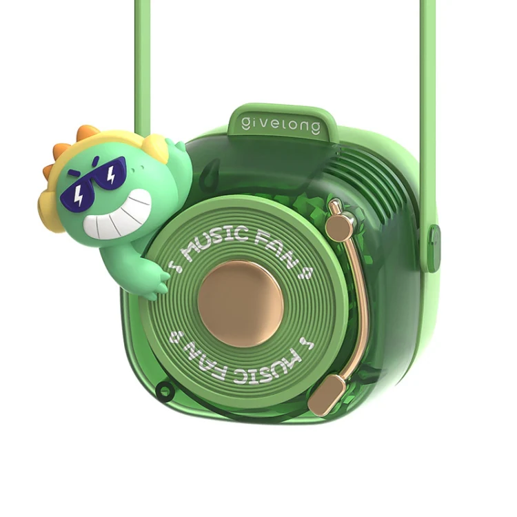 GL120-123 Hanging Neck Fan Summer Handheld USB Portable Mini Fan(Green) - Image 2