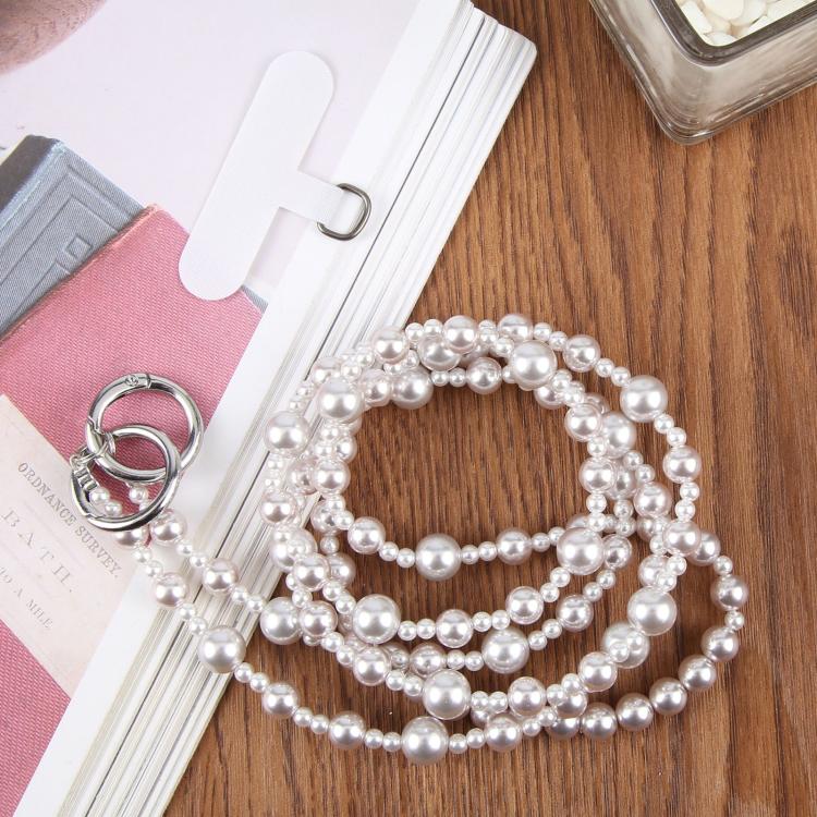 Glossy Pearl Phone Chain Crossbody Phone Lanyard with Tether Pad for Women Girls(Starlight) - Image 2