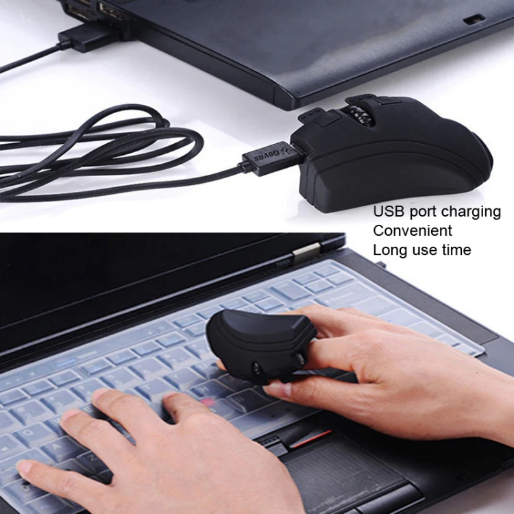 GM306 2.4GHz Wireless Finger Lazy Mice with USB Receiver(Black) - Image 5