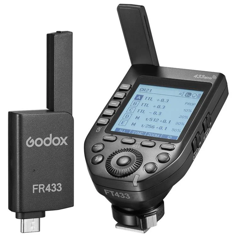 Godox FT433 C For Canon Version 2-Piece Set High-Speed Trigger System DSLR Hot Shoe Flash Transmitter+Receiver