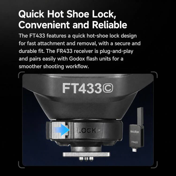 Godox FT433 C For Canon Version 2-Piece Set High-Speed Trigger System DSLR Hot Shoe Flash Transmitter+Receiver - Image 6