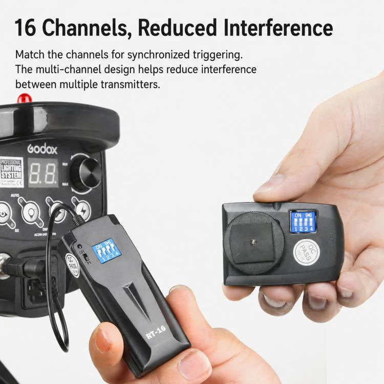 Godox RT16 Flash Trigger Studio Light Photography Light DSLR Camera Remote Control Wireless Sync Trigger, Spec: Receiver - Image 2