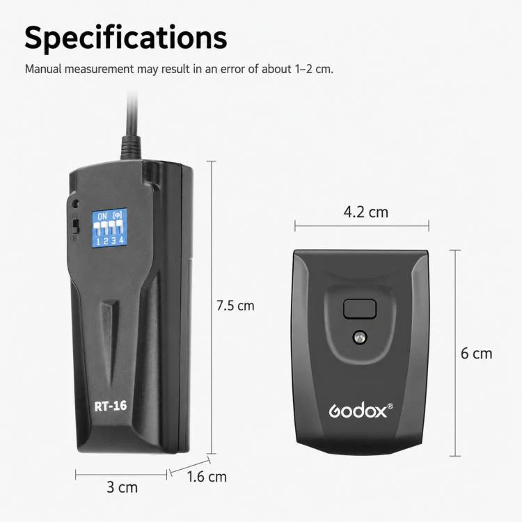 Godox RT16 Flash Trigger Studio Light Photography Light DSLR Camera Remote Control Wireless Sync Trigger, Spec: Receiver - Image 7