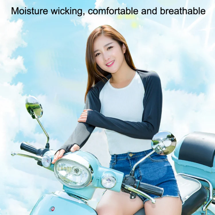 Golf Sunscreen Shawl Sleeves Outdoor Sports Cycling Ice Silk One Word Raglan Sleeves, Size: One Code(Purple) - Image 6