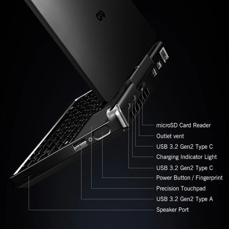 GPD MicroPC 2 Handheld Gaming PC, 16GB+512GB, 7 inch Windows 11 Pro Intel Core i3-N300, AU Plug - Image 8
