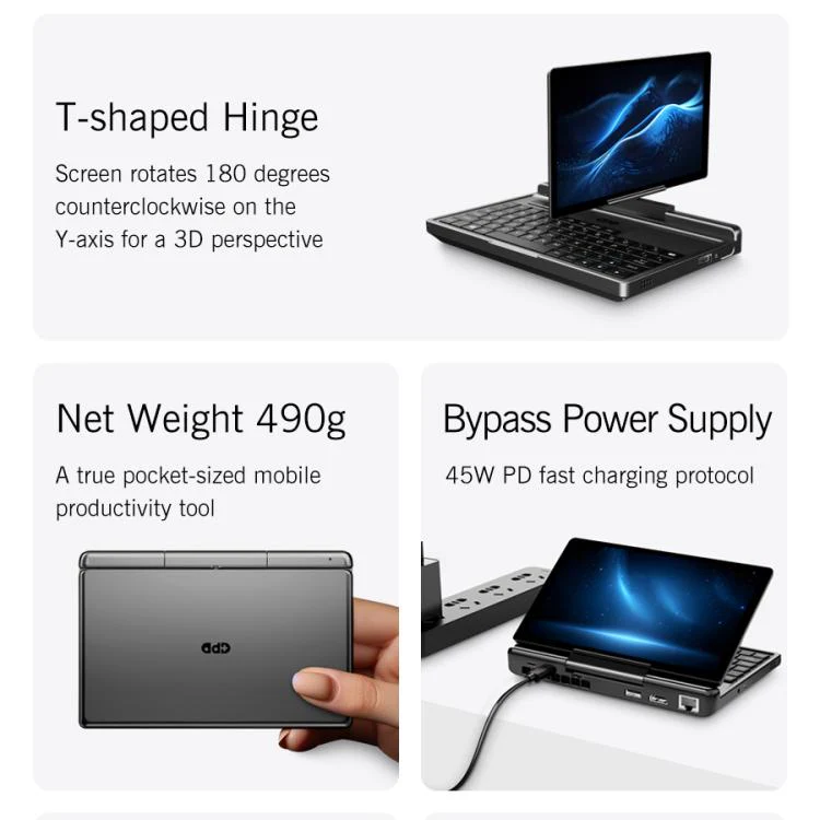 GPD MicroPC 2 Handheld Gaming PC, 16GB+512GB, 7 inch Windows 11 Pro Intel Core i3-N300, UK Plug - Image 7