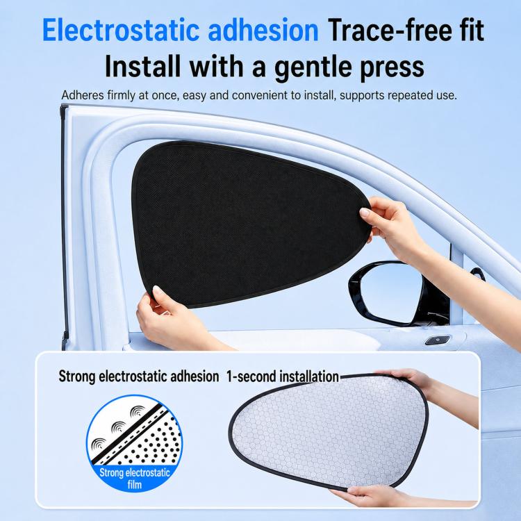 Graphene Car Window Sunshades Electrostatic Adsorption Heat Insulation Car Curtains For UV Protection, Spec: 1 Pair Front Window - Image 6