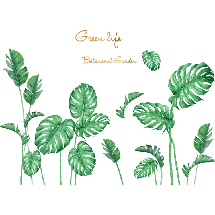 Green Vegetation Home Decoration Self-adhesive Wall Stickers - Image 2