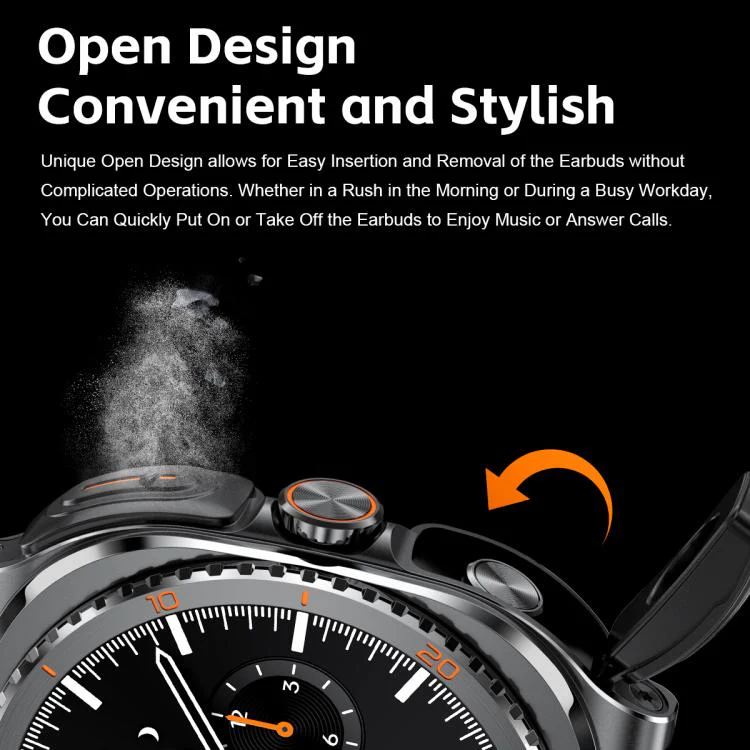 GT99 1.53-inch Display 2-in-1 Smart Sports Watch TWS Bluetooth Earphones(Silver Orange) - Image 19