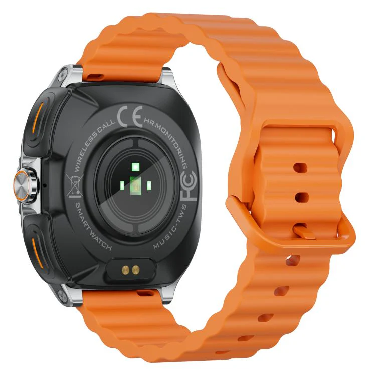 GT99 1.53-inch Display 2-in-1 Smart Sports Watch TWS Bluetooth Earphones(Silver Orange) - Image 4