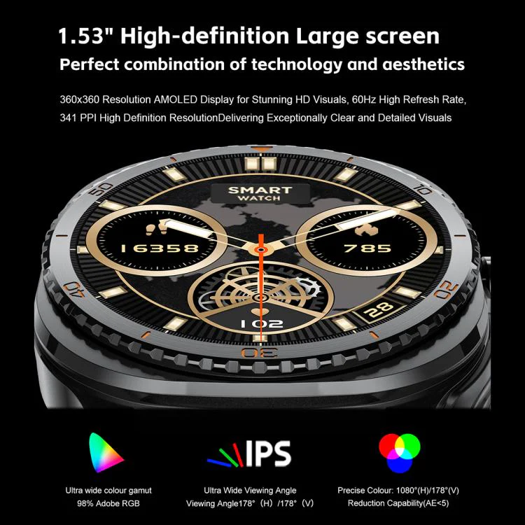 GT99 1.53-inch Display 2-in-1 Smart Sports Watch TWS Bluetooth Earphones(Silver Orange) - Image 6