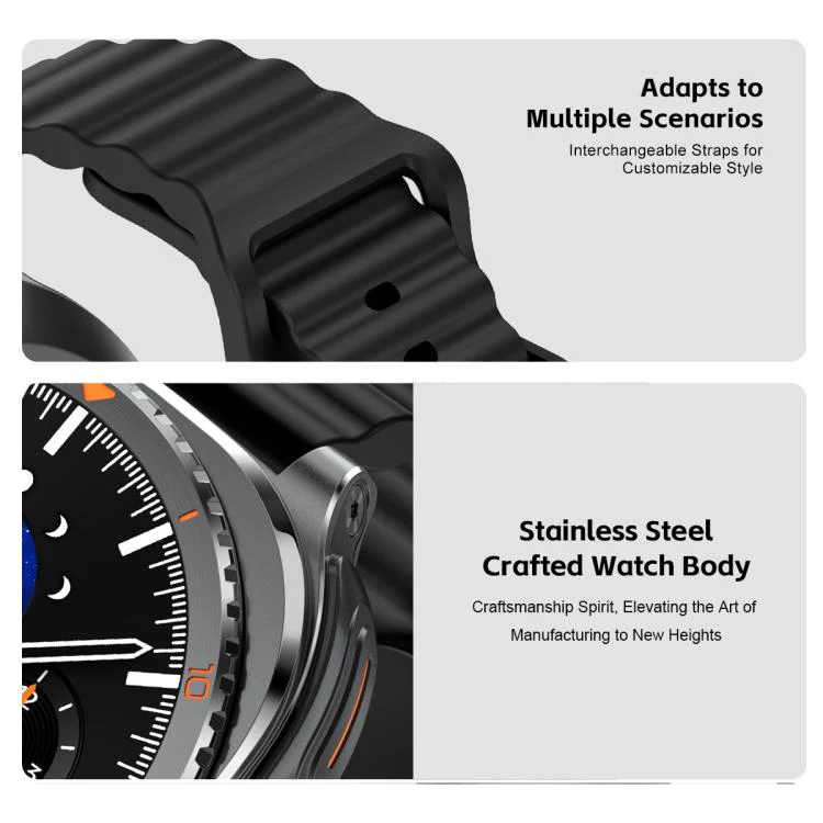 GT99 1.53-inch Display 2-in-1 Smart Sports Watch TWS Bluetooth Earphones(Silver Orange) - Image 7