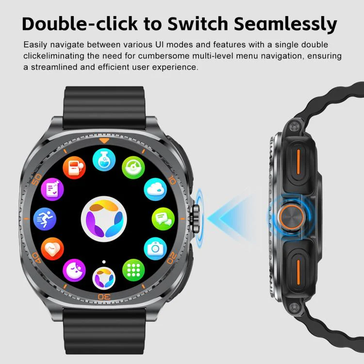 GT99 1.53-inch Display 2-in-1 Smart Sports Watch TWS Bluetooth Earphones(Silver Orange) - Image 8