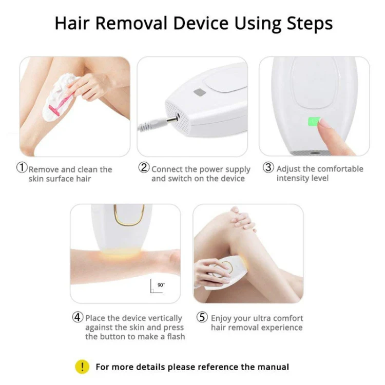 H01 Portable Home Use Laser IPL Hair Removal Devicepainless Epilator Permanent, Specification:US Plug(White) - Image 5