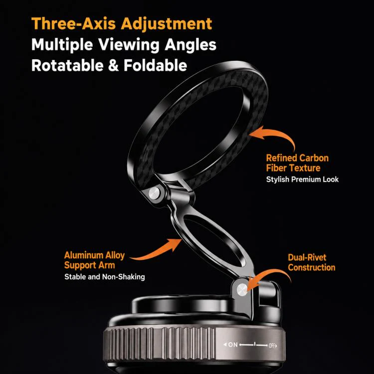 H28 360-Degree Rotating Foldable Car Phone Holder(Black) - Image 4
