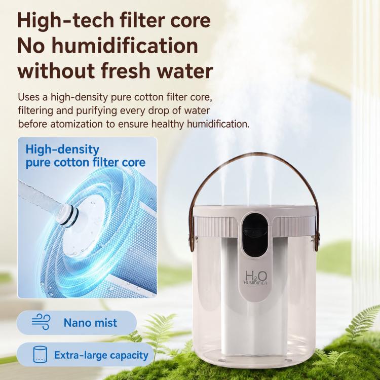 H40 3 Nozzles Household 1.5L Large Capacity Humidifier Quiet Humidifier With Ambient Light(Beige) - Image 5