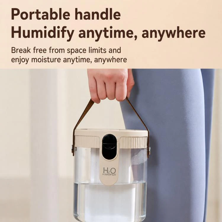 H40 3 Nozzles Household 1.5L Large Capacity Humidifier Quiet Humidifier With Ambient Light(Beige) - Image 7