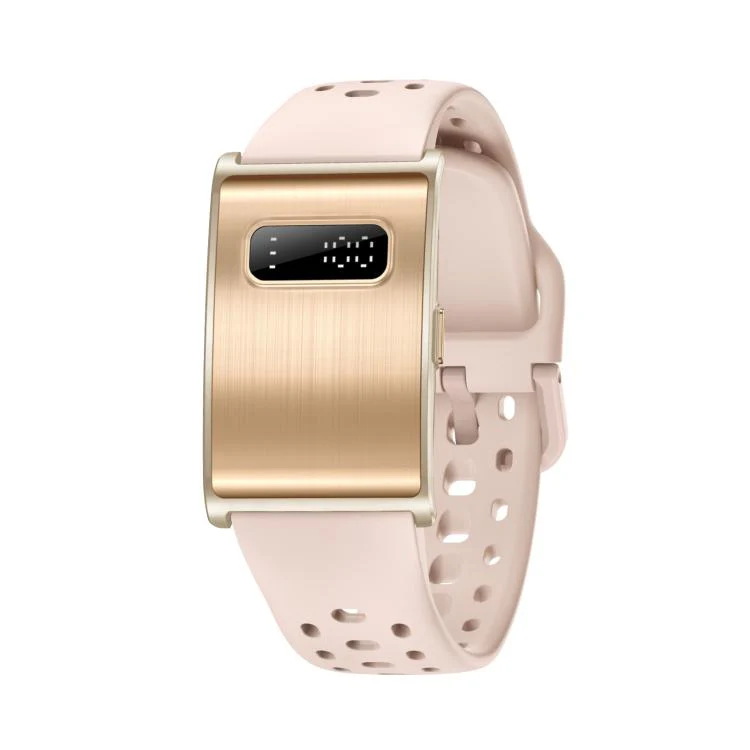 H59max+ Screenless BT Smart Bracelet Silicone Strap, Support Incoming Call Reminder / AI Health Report(Rose Gold)