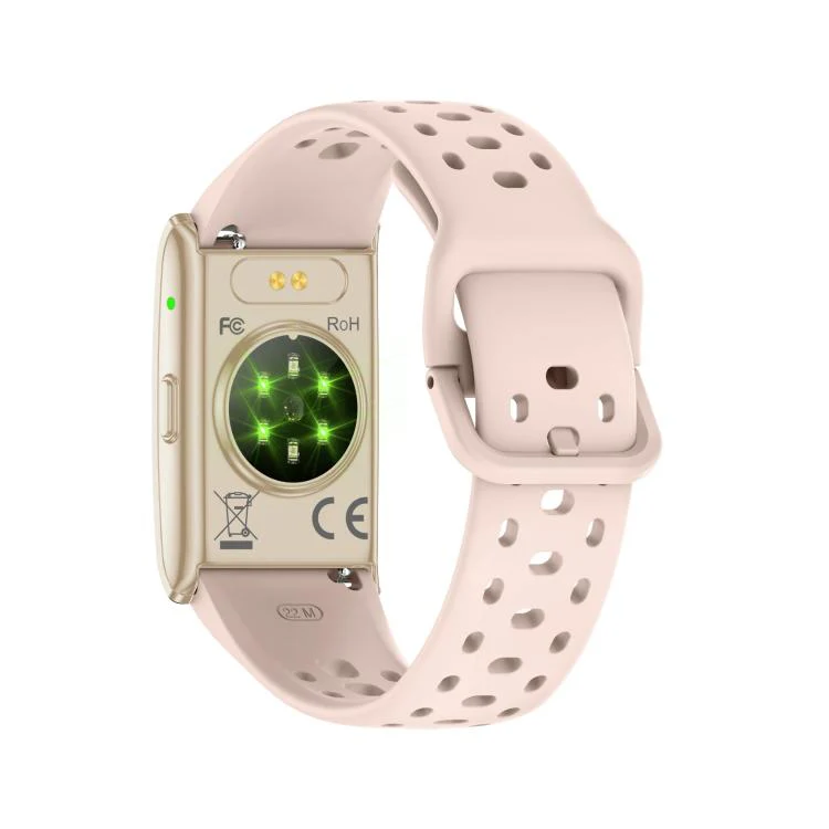 H59max+ Screenless BT Smart Bracelet Silicone Strap, Support Incoming Call Reminder / AI Health Report(Rose Gold) - Image 4
