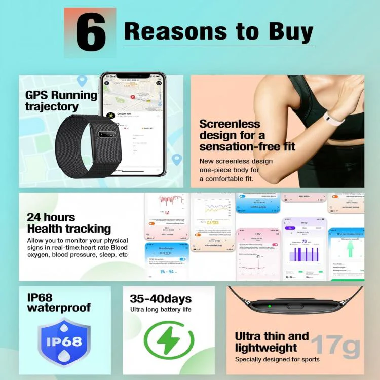 H59max+ Screenless BT Smart Bracelet Silicone Strap, Support Incoming Call Reminder / AI Health Report(Rose Gold) - Image 5