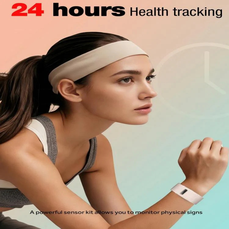 H59max+ Screenless BT Smart Bracelet Silicone Strap, Support Incoming Call Reminder / AI Health Report(Rose Gold) - Image 7