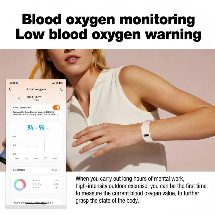 H59max+ Screenless BT Smart Bracelet Silicone Strap, Support Incoming Call Reminder / AI Health Report(Rose Gold) - Image 8