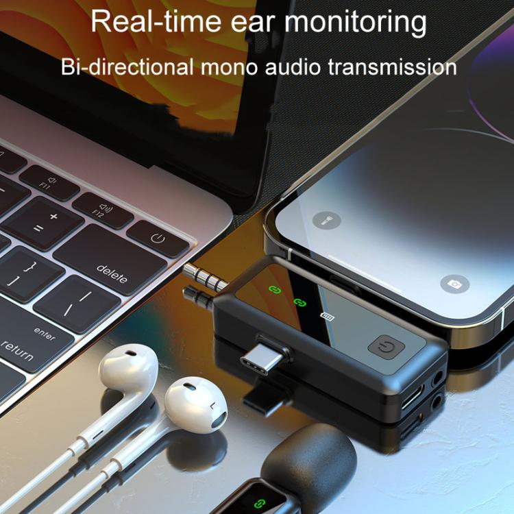 H65 3 In 1 Lavalier Wireless Microphone Outdoor Broadcast Noise Canceling Sports Camera Microphone, Style: Dual Mic - Image 7