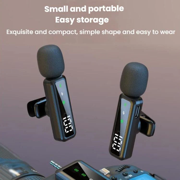 H67 8 Pin Single Mic Live Noise Reduction Video Shooting Mini Mobile Phone Microphone Digital Wireless Lapel Microphone - Image 5