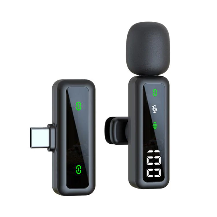H67 Type-C Single Mic Live Noise Reduction Video Shooting Mini Mobile Phone Microphone Digital Wireless Lapel Microphone