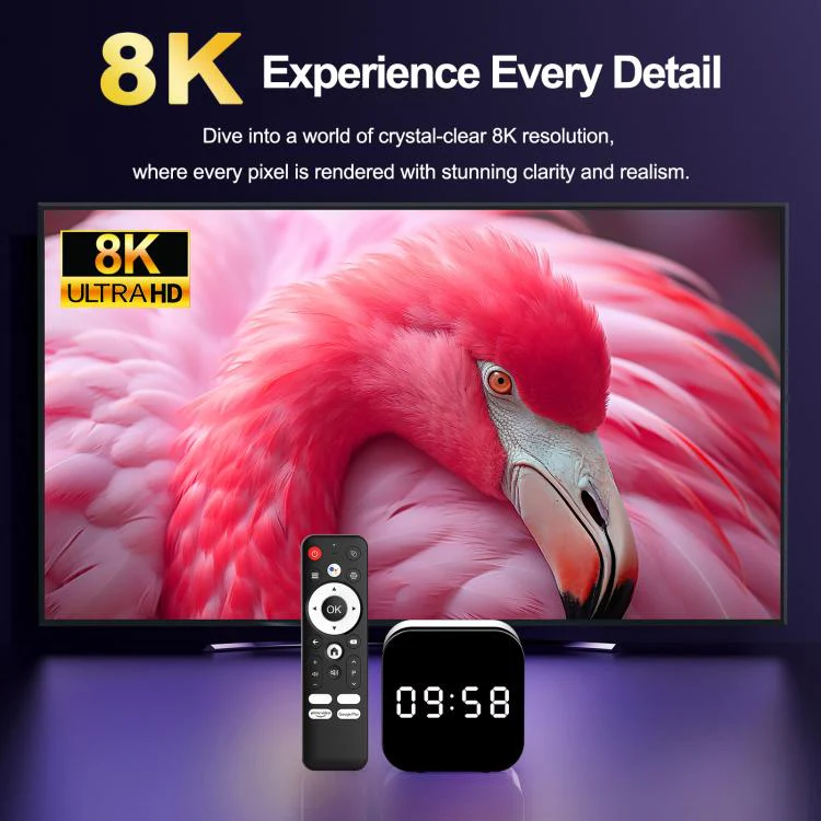 H96Max 8K UHD Android 14 Smart TV Box with Remote Control, 4GB+128GB, Allwinner H728 Octa-Core(AU Plug) - Image 5