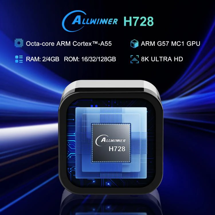 H96Max 8K UHD Android 14 Smart TV Box with Remote Control, 4GB+128GB, Allwinner H728 Octa-Core(UK Plug) - Image 6