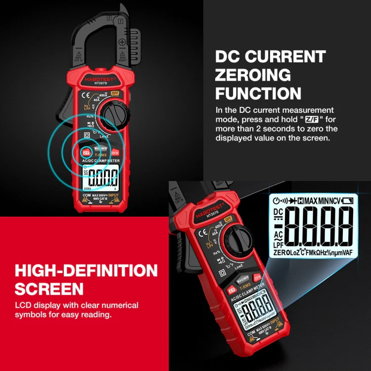 HABOTEST HT207B Multifunctional Digital Clamp Multimeter - Image 12