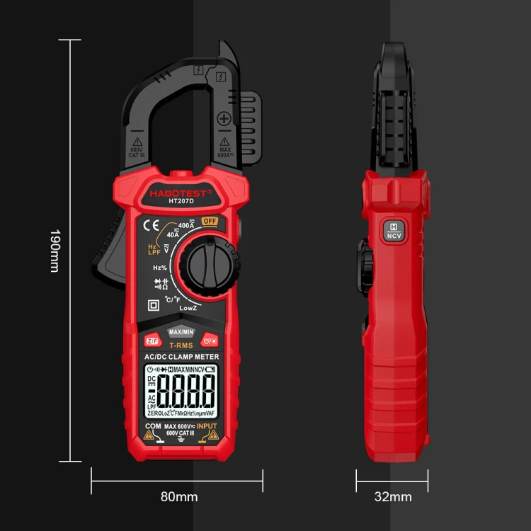 HABOTEST HT207D Multifunctional Digital Clamp Multimeter - Image 5