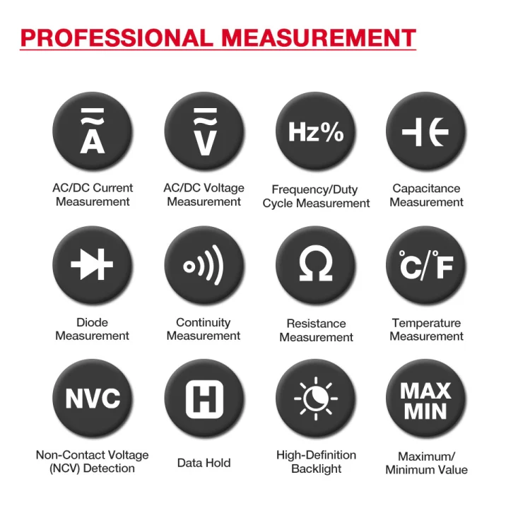HABOTEST HT207D Multifunctional Digital Clamp Multimeter - Image 6