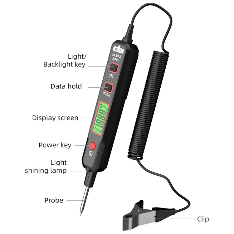HABOTEST HT86A Car Digital Display Circuit Test Pen - Image 2