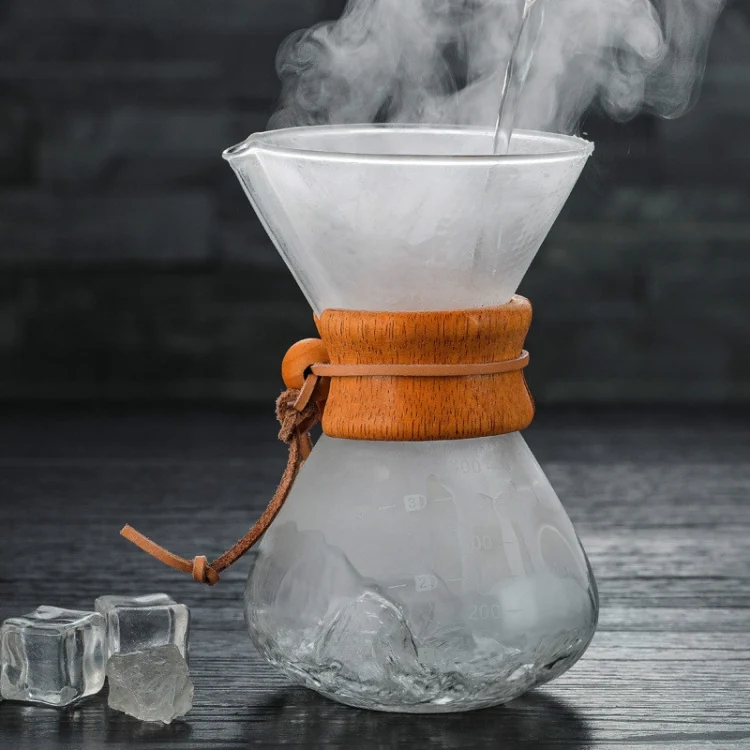 Hand Coffee Pot High Temperature Resistant 400ml Glass Coffee Pot, Style:Pot With Strainer - Image 6