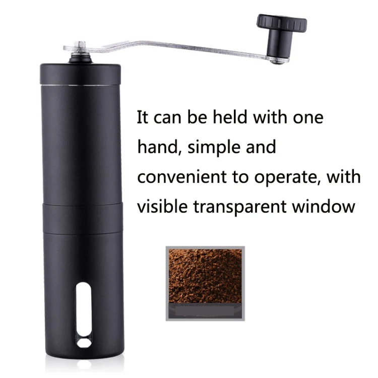 Hand Crank Coffee Machine Manual Pepper Mill Grinder(Mid Black) - Image 7