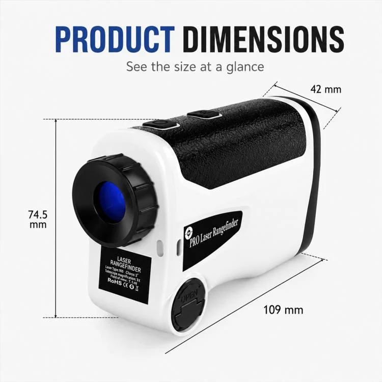 Handheld HD Laser Speedometer Rangefinder Distance Meter, Measuring Distance:1500m(White) - Image 19