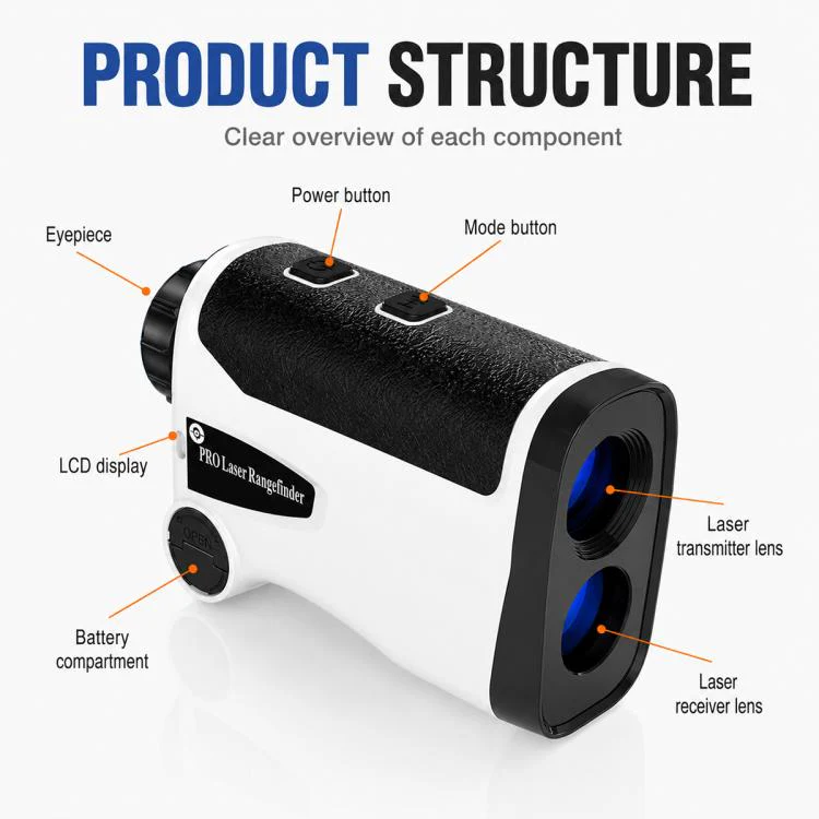 Handheld HD Laser Speedometer Rangefinder Distance Meter, Measuring Distance:400m(White) - Image 20